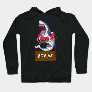 Bite me Shark Zombie Hoodie